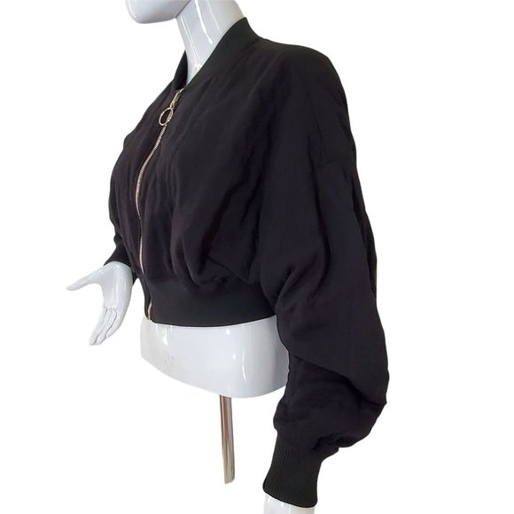 Silence + Noise Olive Bomber Jacket - Picture 4 of 10